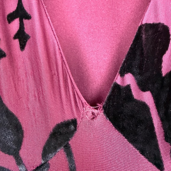 Baltic Born Velvet Burnout Maxi Dress Long Sleeve M Whimsigoth Grunge Fairy - Picture 5 of 11